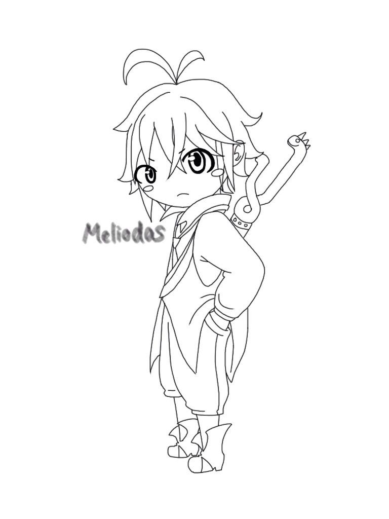 Meliodas 1 Coloring Page - Free Printable Coloring Pages for Kids