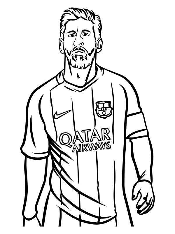 Messi Drawing Coloring Page  Free Printable Coloring Pages for Kids