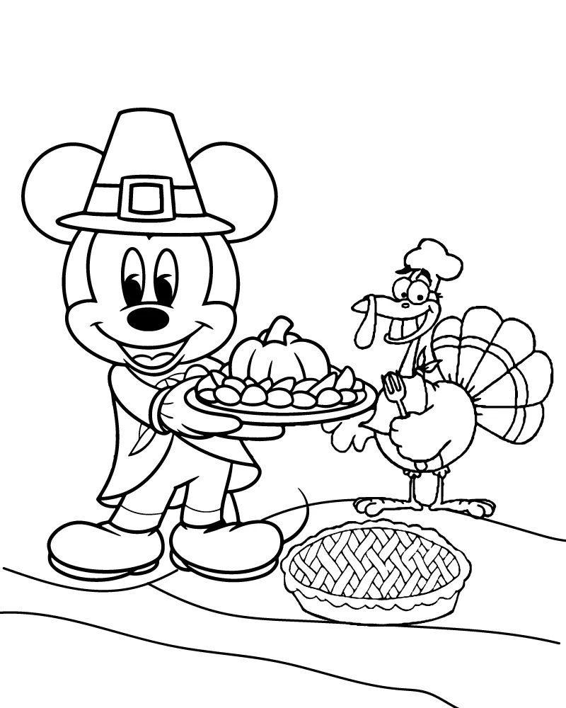 Disney Thanksgiving Coloring Pages Coloring Page
