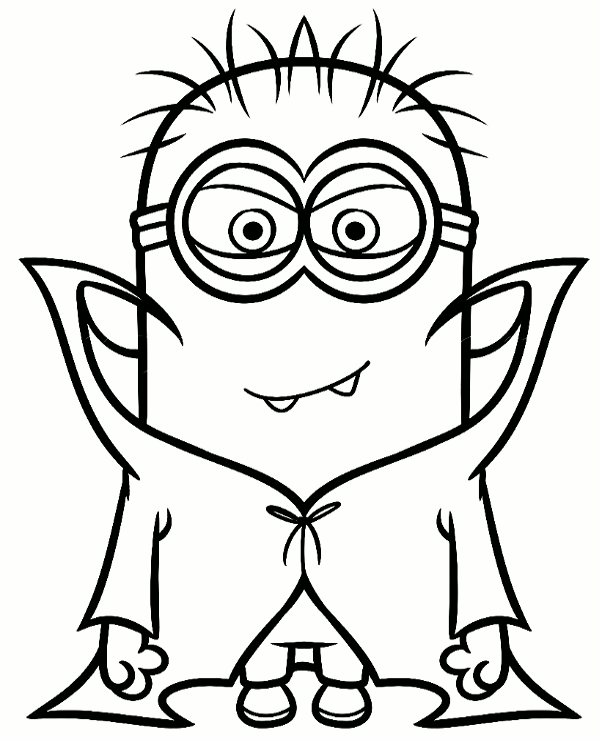Minion Vampire Coloring Page Free Printable Coloring Pages For Kids