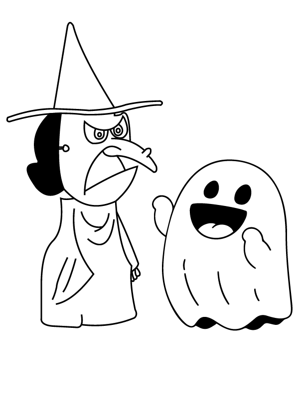 Ms. Grunkle and Ghost Färbung Seite - Kostenlose druckbare Malvorlagen ...