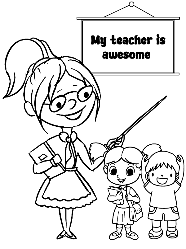 My Teacher is Awesome - Coloring Pages