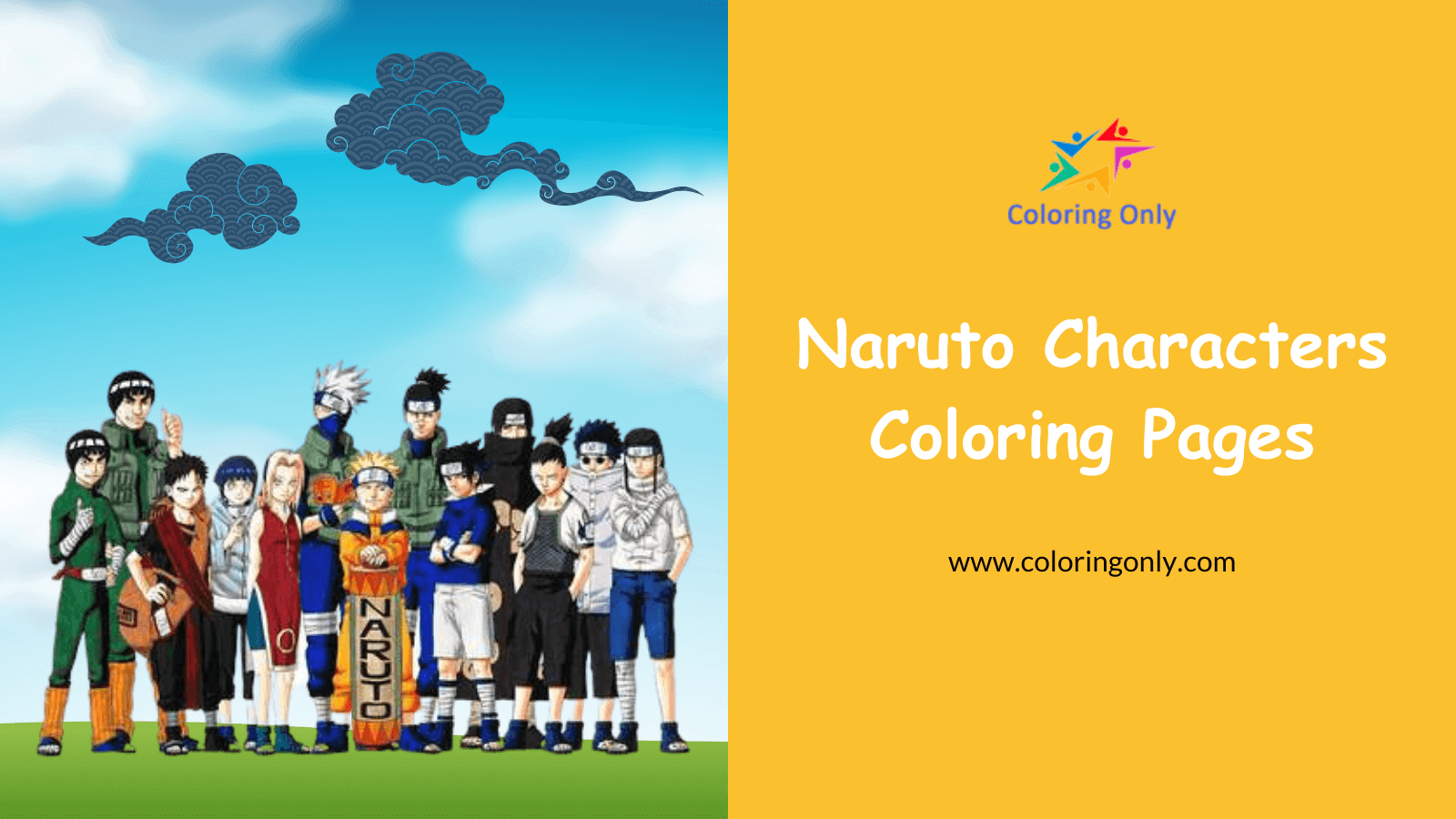 Naruto Characters Coloring Pages Coloring Page Free Printable 