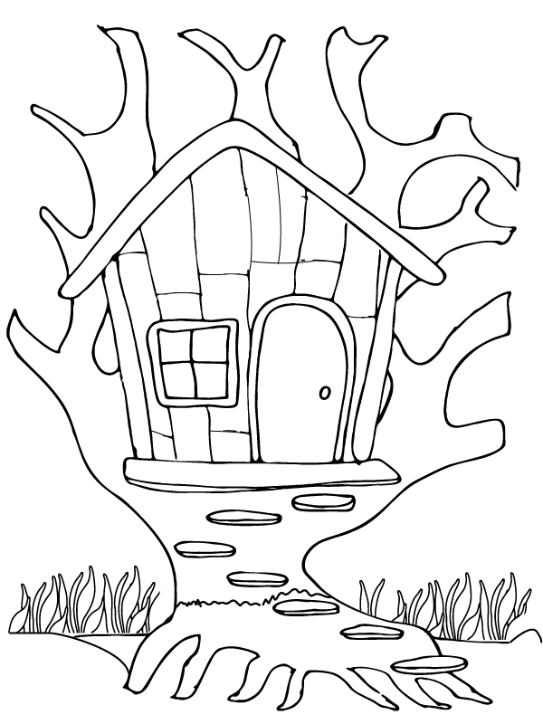 Fairy House Coloring Pages - Free Printable Coloring Pages for Kids