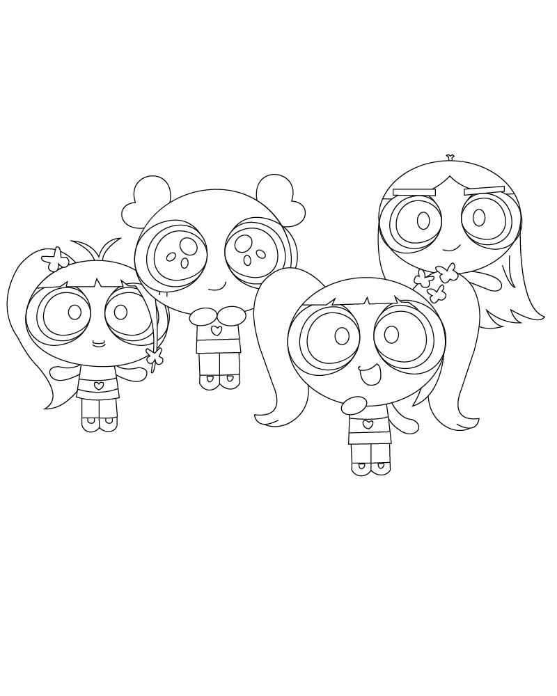 Newjeans Powerpuff Coloring Pages 2025 Newjeans Powerpuff Coloring Pages 2025