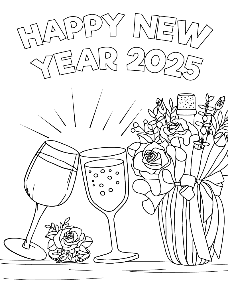 new-year-with-champagne-glass-coloring-page