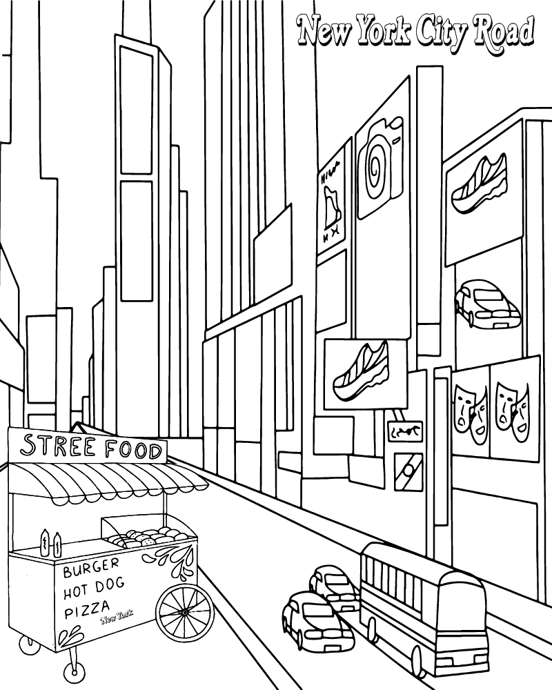 New York Coloring Page Coloring Page