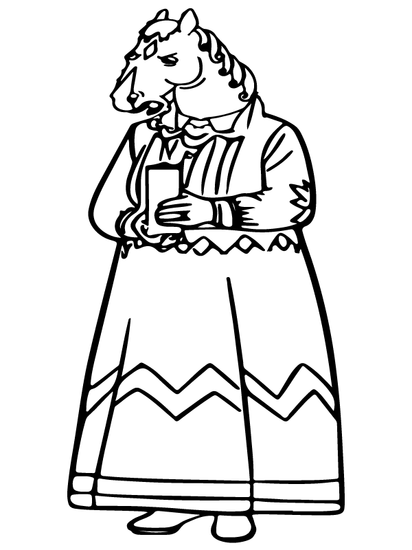 Pretty Beatrice Horseman Coloring Page - Free Printable Coloring Pages