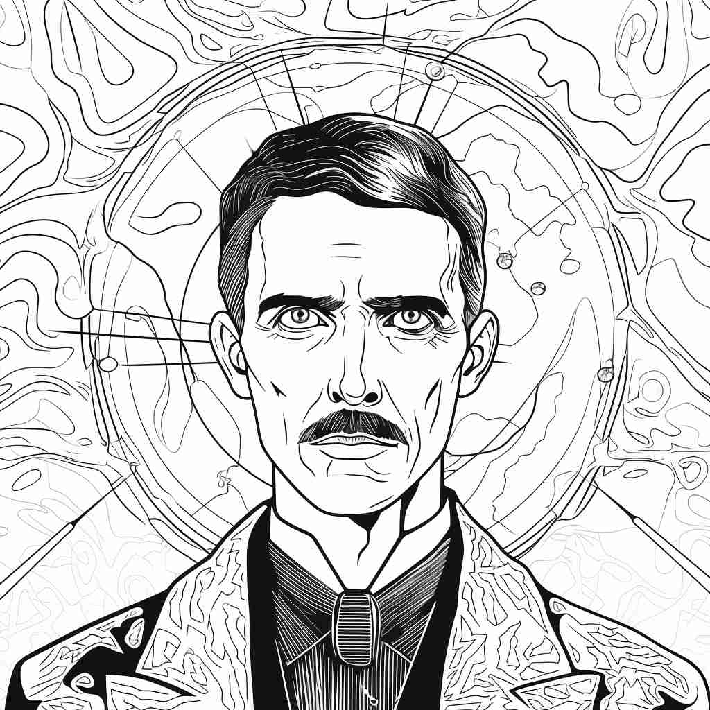 Nikola Tesla Sketch Card Print #1/500 – Copper State Cards Exclusive Art Trading Card
