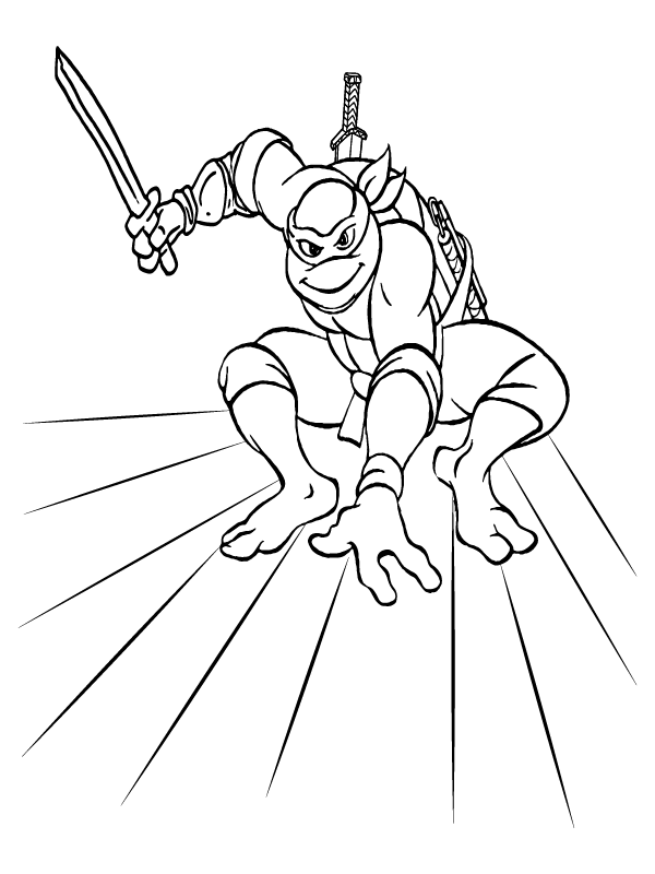 Ninja Turtles Raphael Coloring Pages