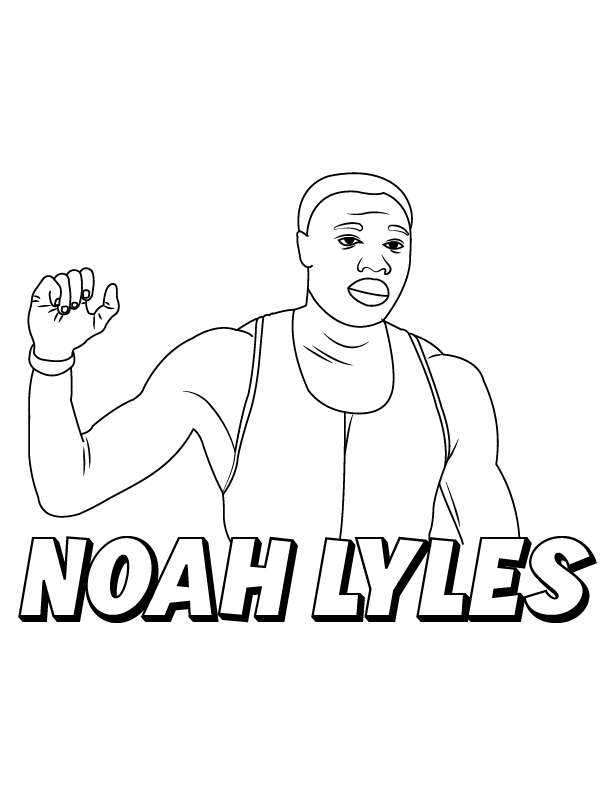 Noah Lyles Free Coloring Page - Free Printable Coloring Pages for Kids