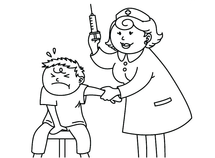 Cute Kid Doctor Coloring Page - Free Printable Coloring Pages for Kids