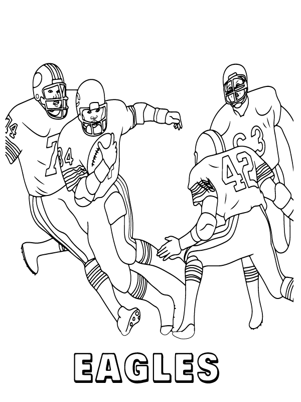 Philadelphia Eagles Swoop Coloring Page Free Printable Coloring Pages