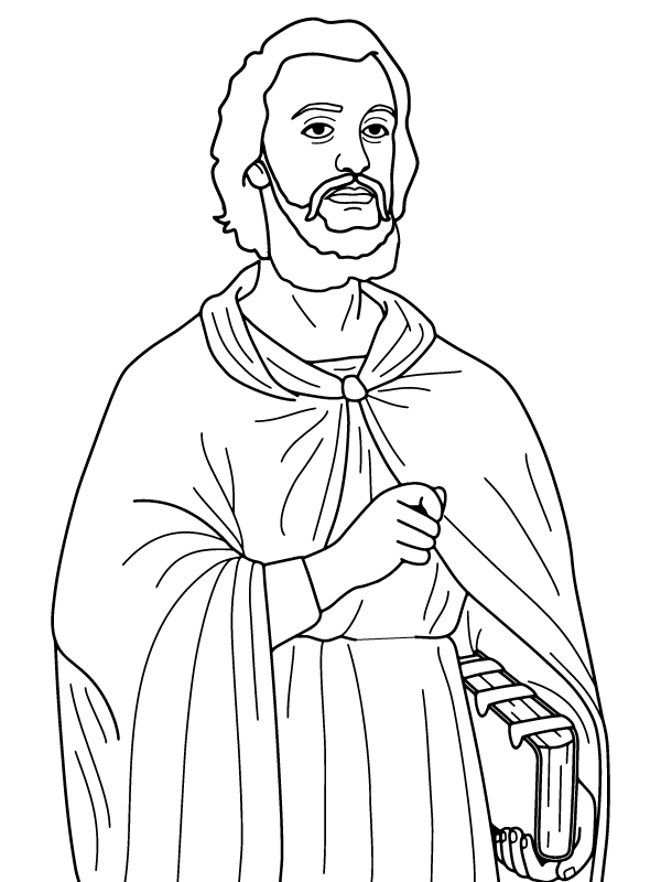 Philip and His Bible Coloring Page - Free Printable Coloring Pages for Kids
