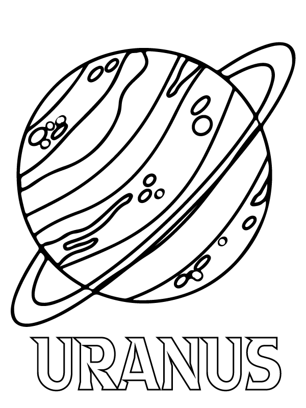 Icy Planet Uranus Coloring Page - Free Printable Coloring Pages for Kids