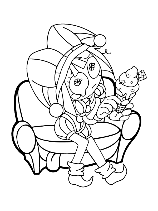 Pomni Coloring Page