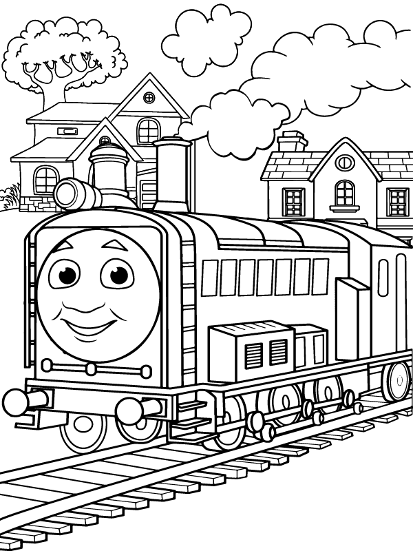 Playful Railway Antics Coloring Page - Free Printable Coloring Pages ...