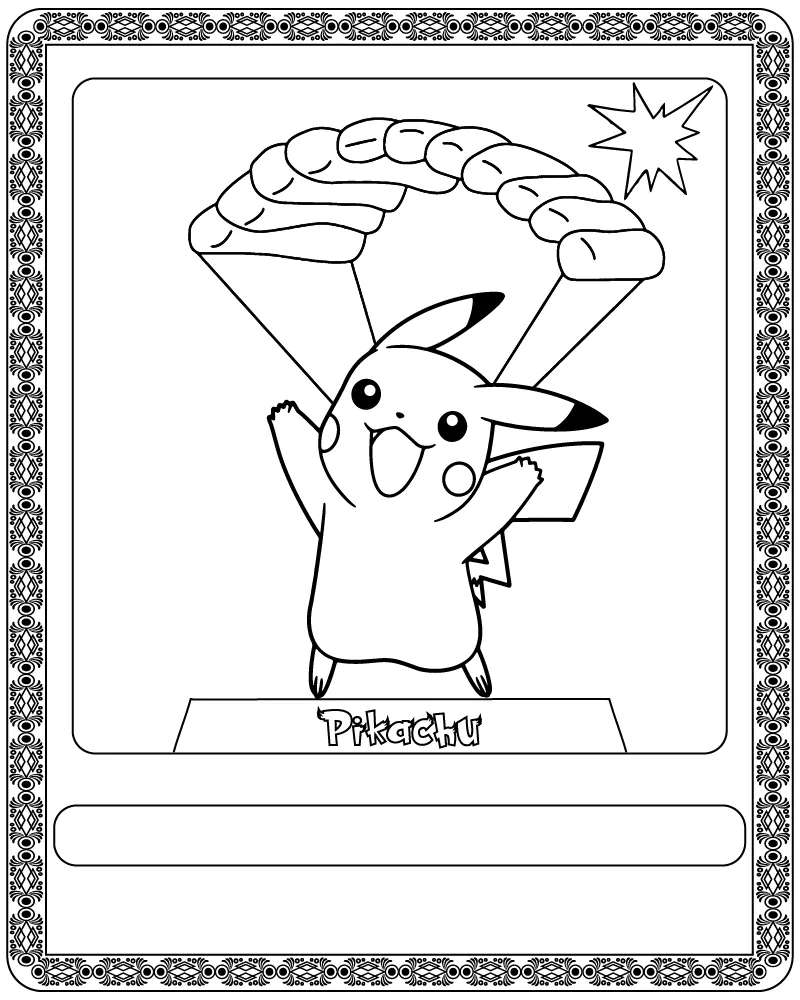 Pokemon Card Coloring Page