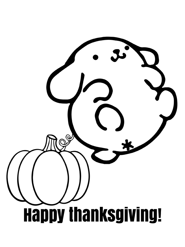 Pompompurin Thanksgiving Coloring Pages - Free Printable Coloring Pages ...