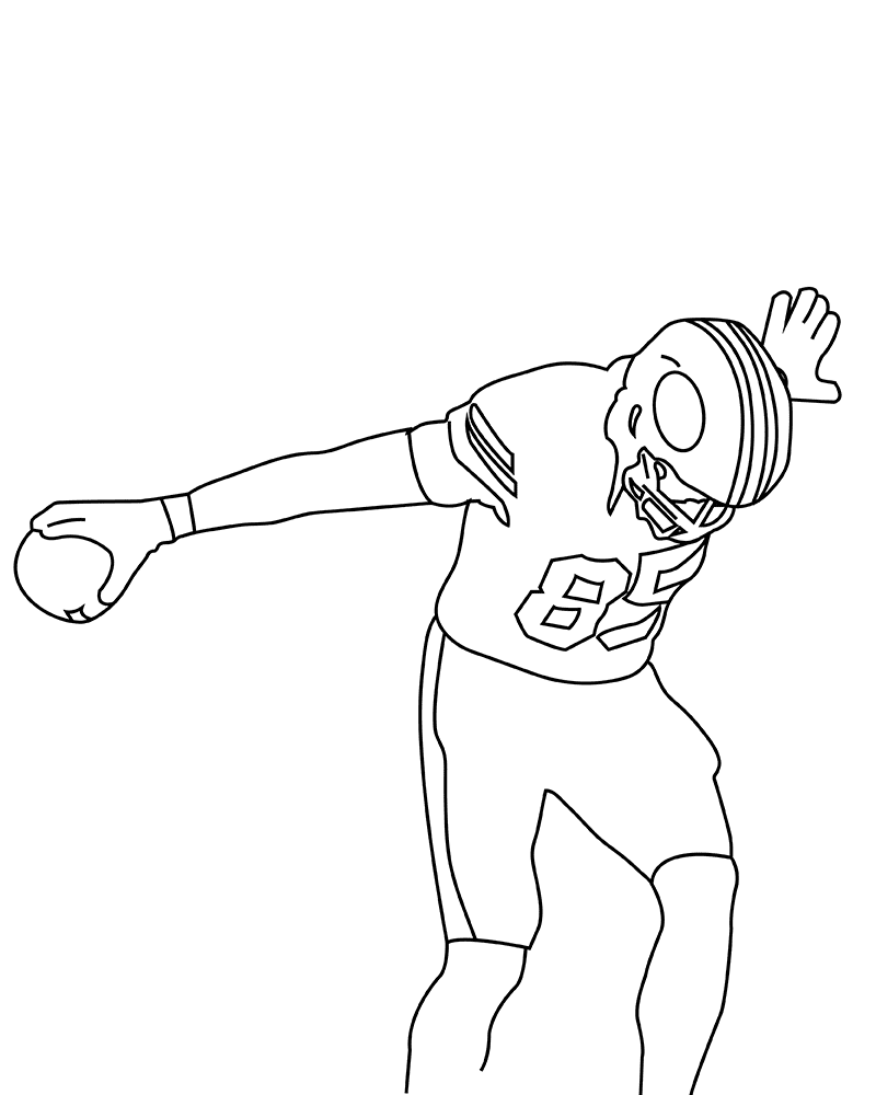 Precision Throw - 49ers Player Coloring Page - Free Printable Coloring ...