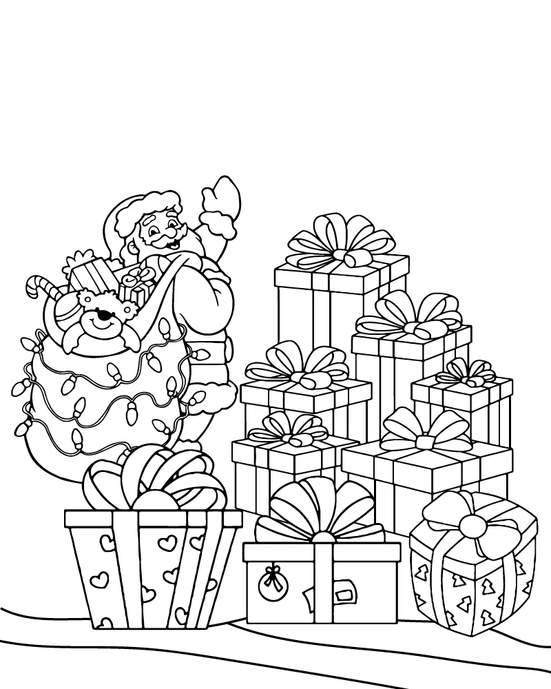 Preppy Christmas Coloring Pages