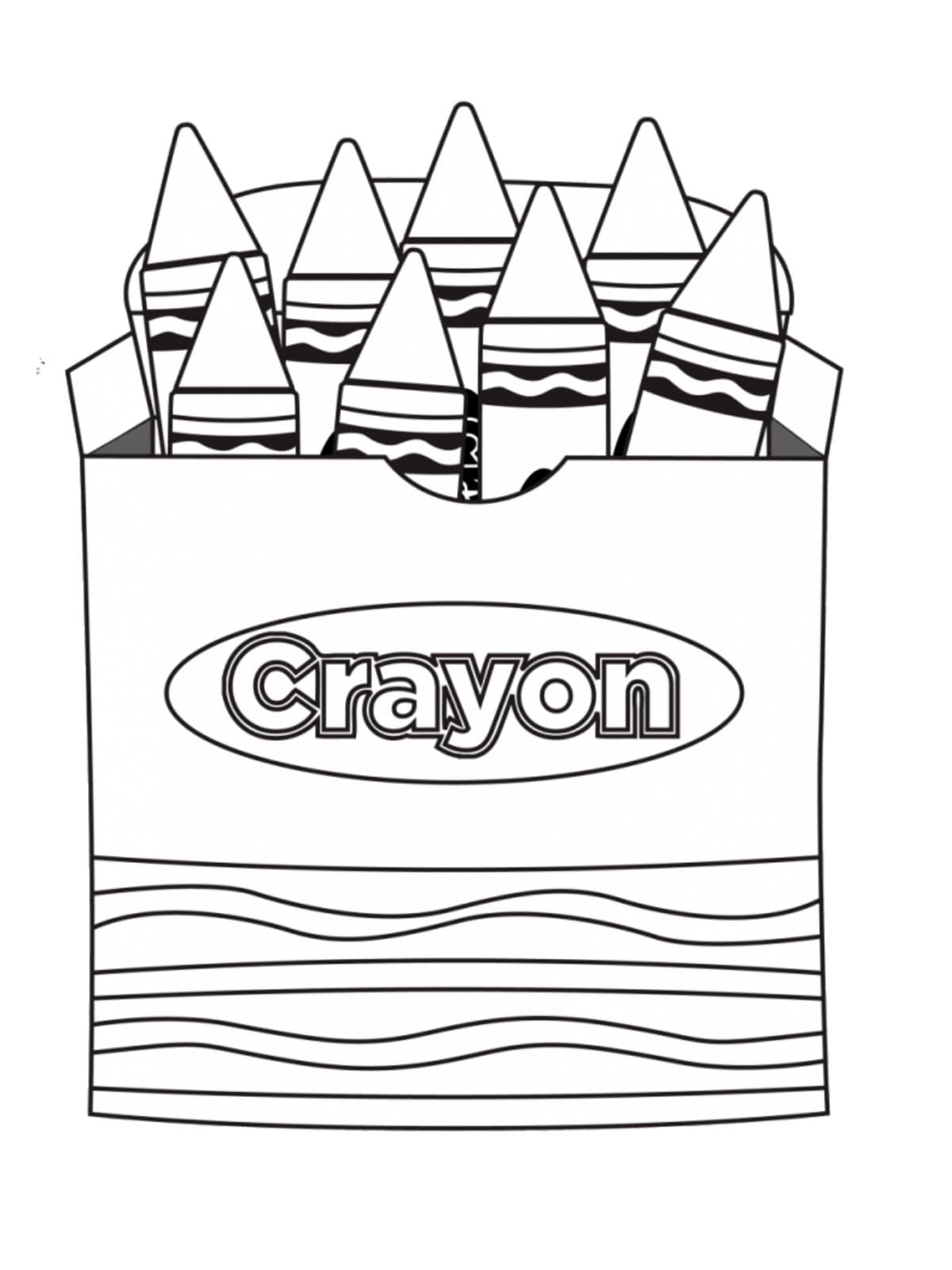 A Crayon Box Coloring Page - Free Printable Coloring Pages for Kids