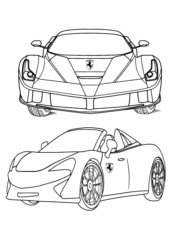 Ferrari Coloring Pages - Free Printable Coloring Pages for Kids