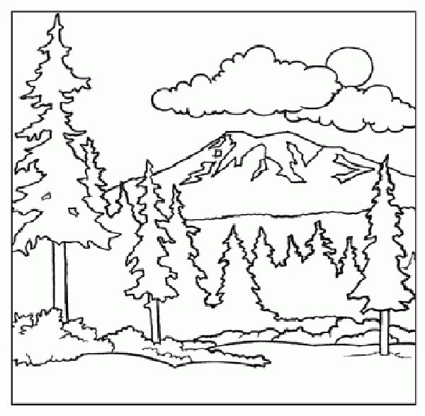 Free Printable Mountain Coloring Pages
