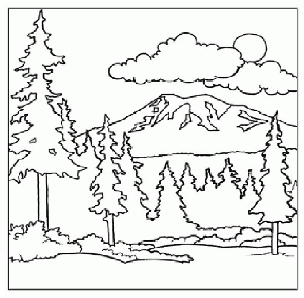 Mountain Lanscape Coloring Page Free Printable Coloring Pages For Kids