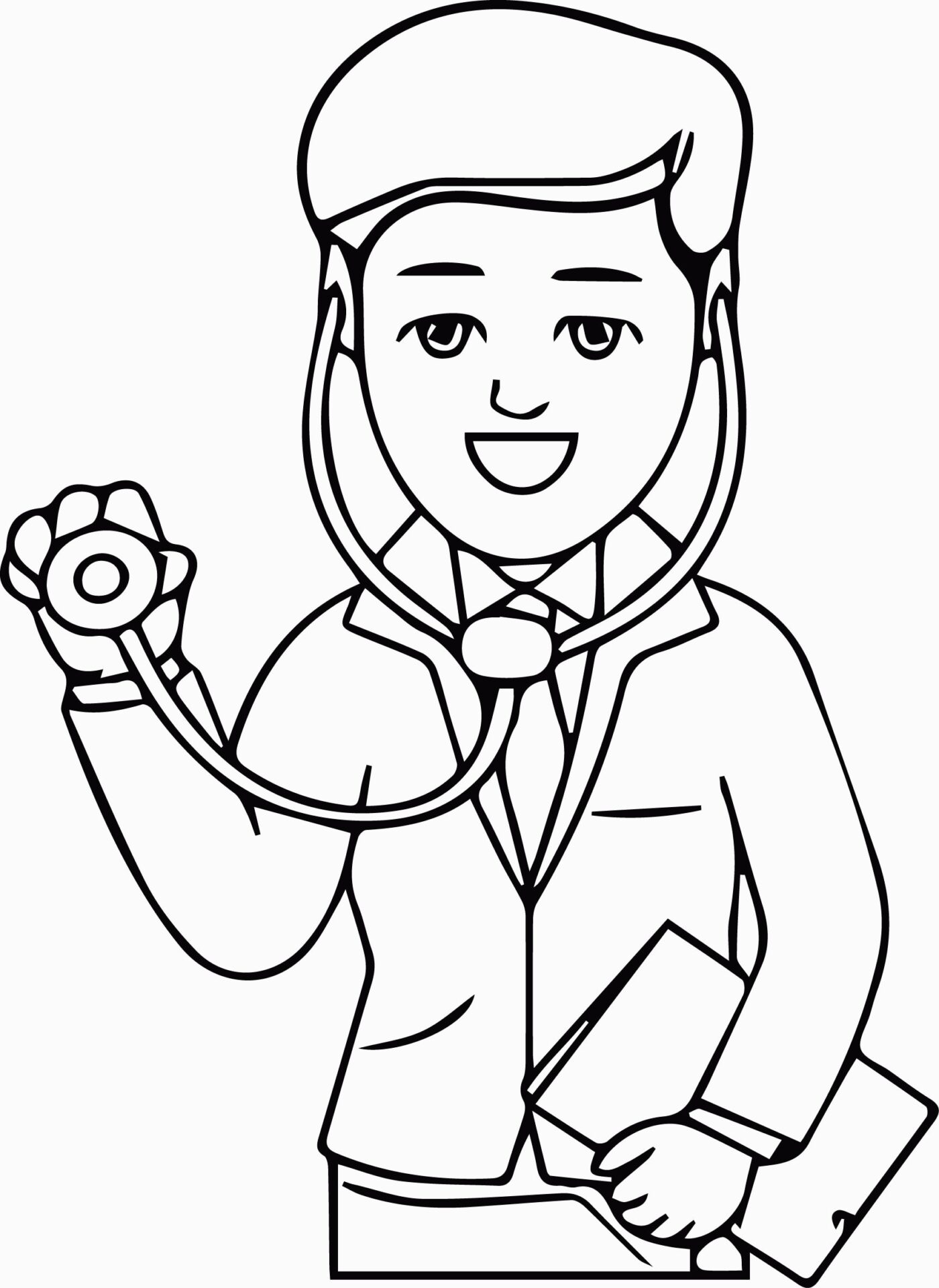Pro Doctor Coloring Page - Free Printable Coloring Pages for Kids