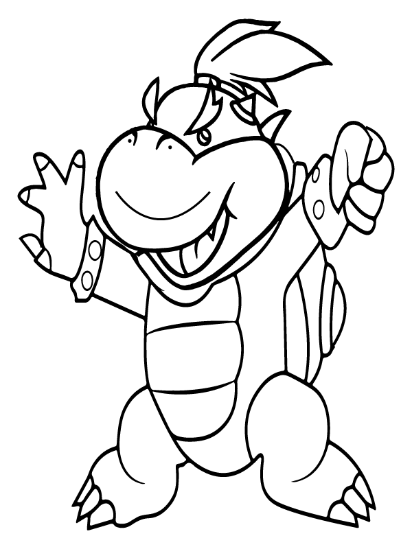 Proud Bowser Jr. Coloring Page - Free Printable Coloring Pages for Kids