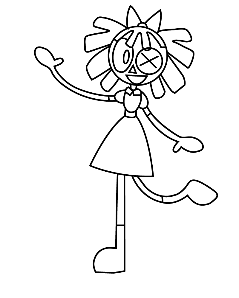 The Amazing Digital Circus Coloring Page
