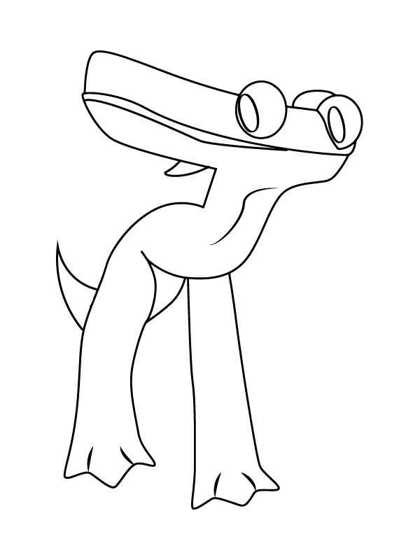 Orange Rainbow Friends Coloring Pages