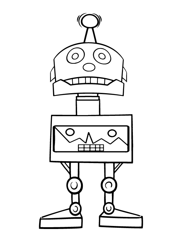 Printable Robots Coloring Page - Free Printable Coloring Pages for Kids