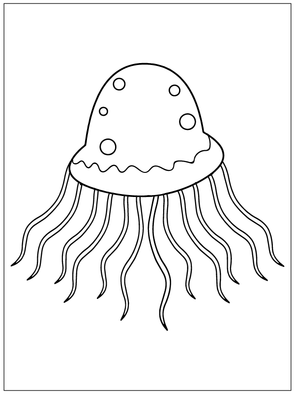 Jellyfish Coloring Pages - Free Printable Coloring Pages for Kids