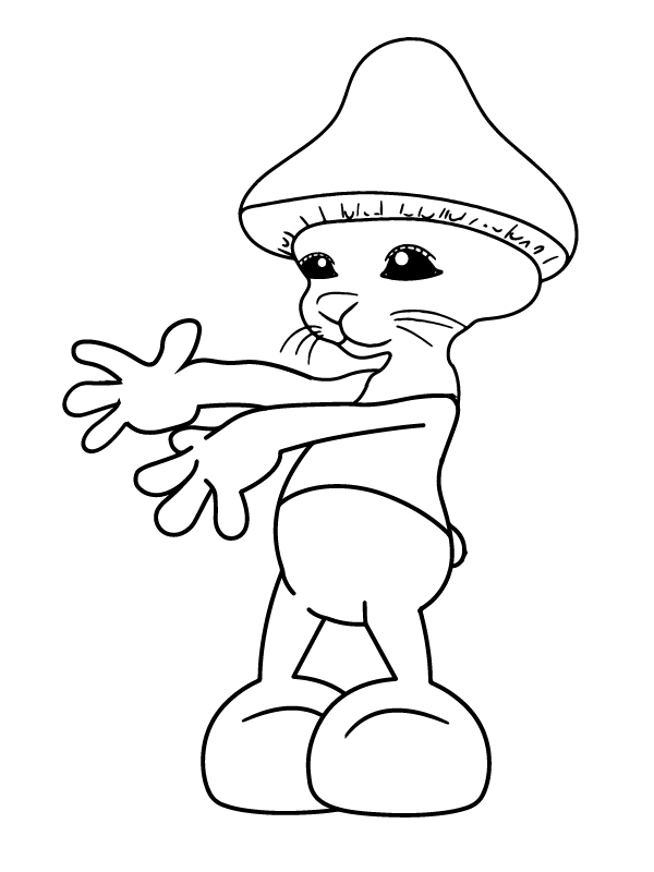 Smurf Cat Coloring Page Printable