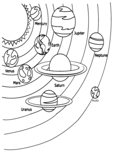 Coloring Pages Illustrating Our Space Journey