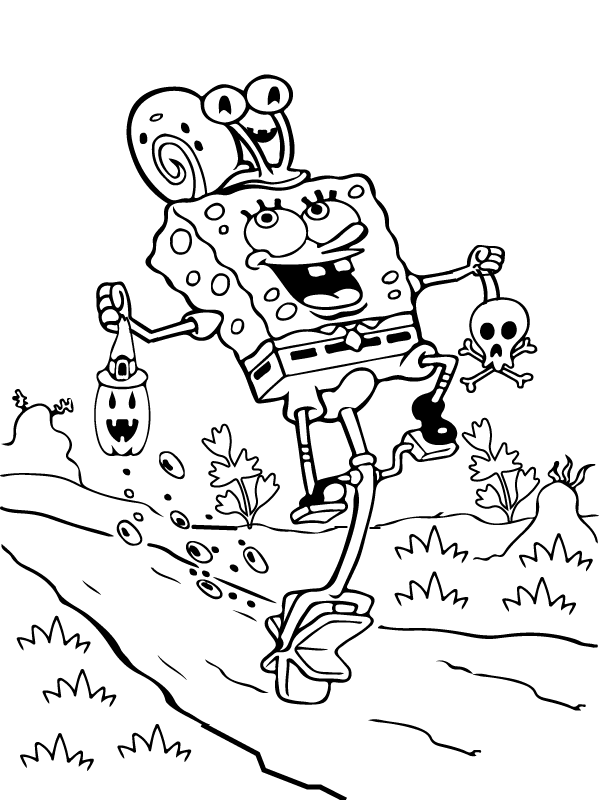 Printable Halloween Spongebob Coloring Pagesfree Printable