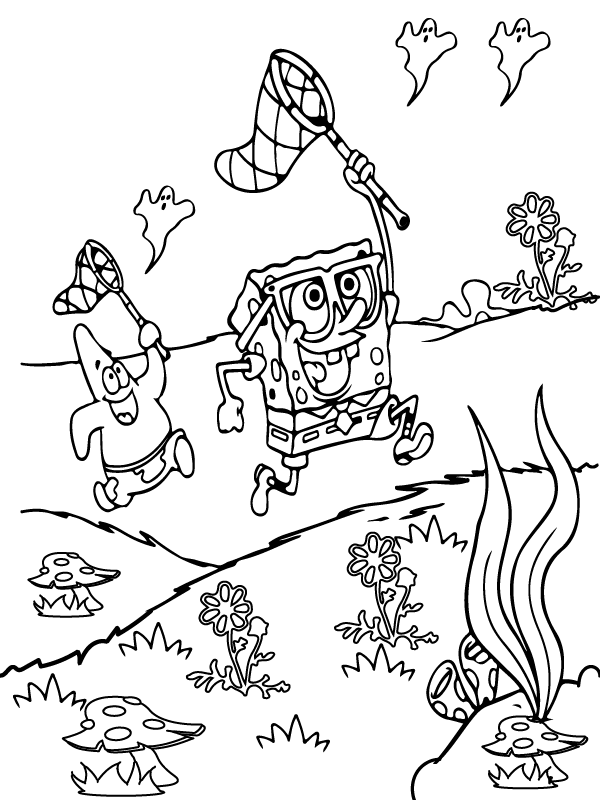 Spongebob Halloween Coloring Pages - Free Printable Coloring Pages for Kids