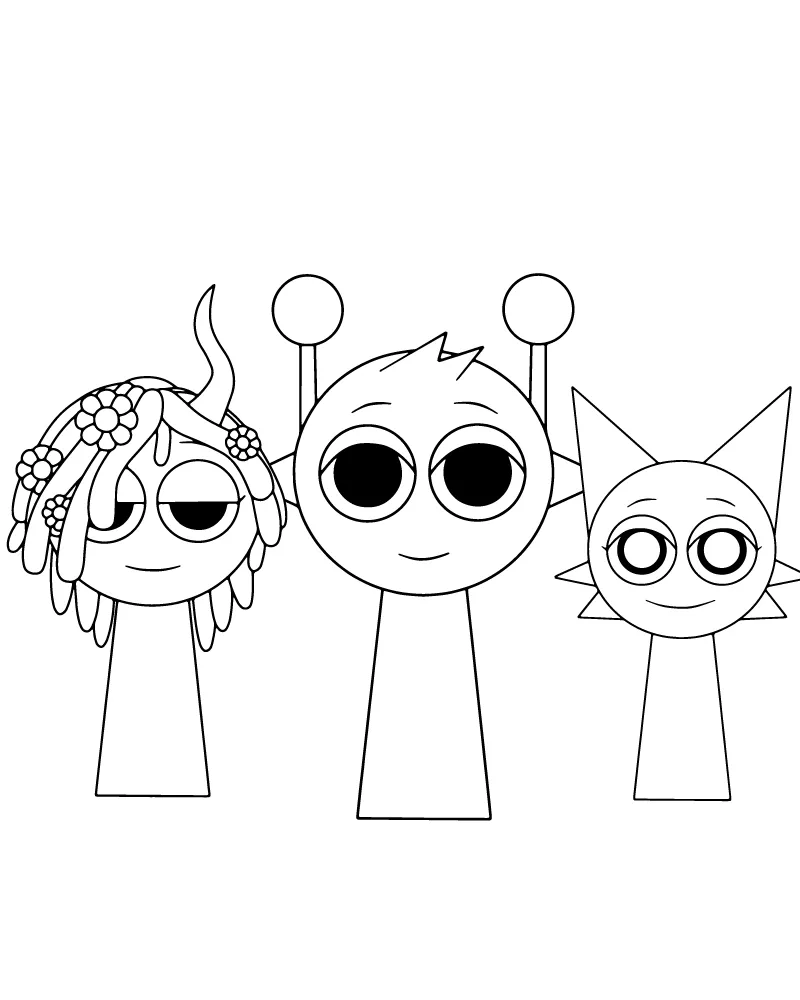 Sprunki Coloring Pages Coloring Page