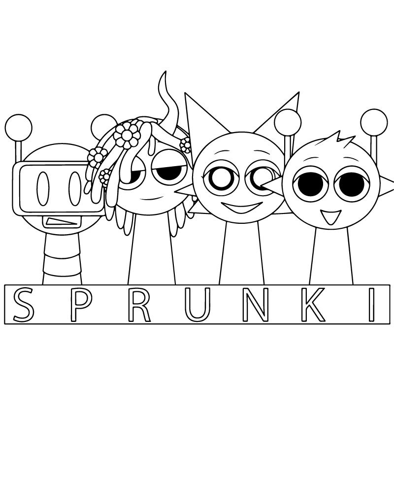 Sprunki Coloring Pages Free Sprunki Coloring Pages Free