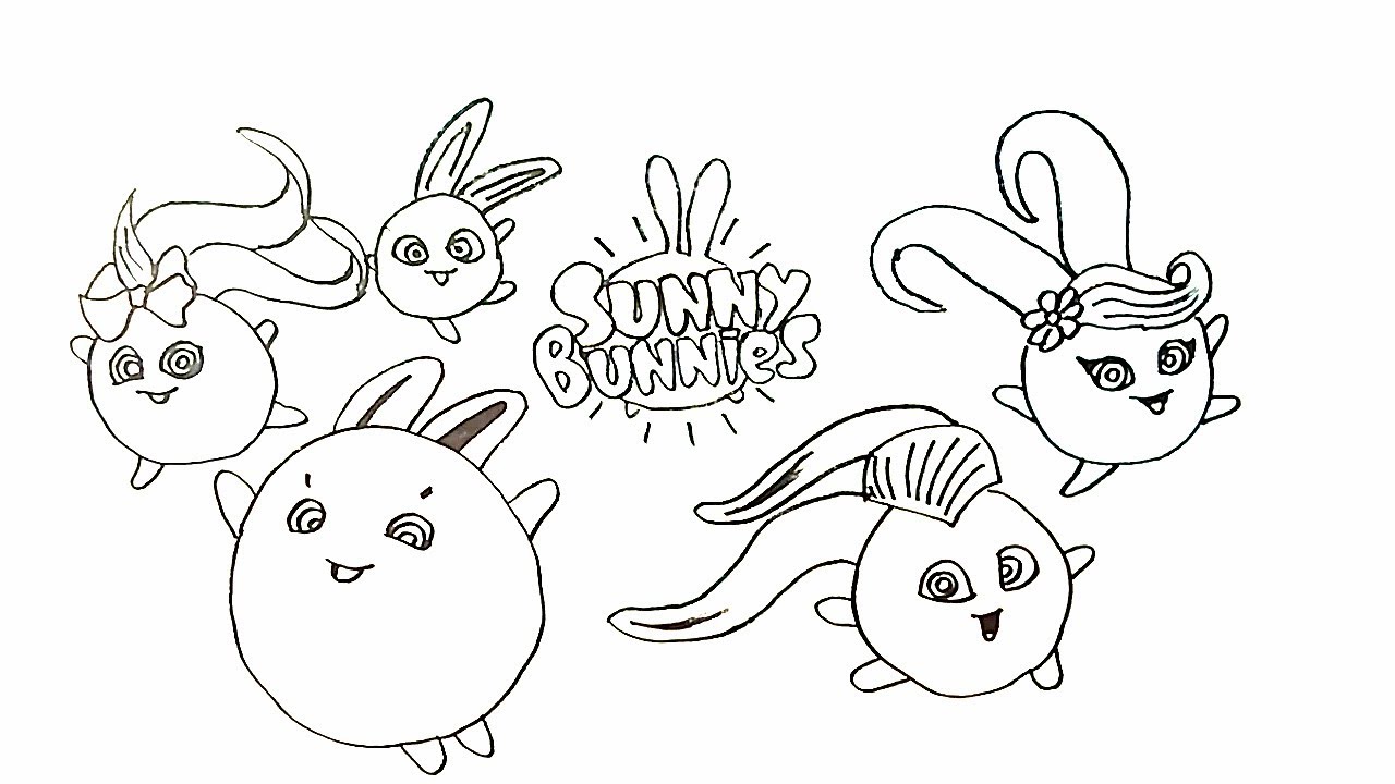 Cute Sunny Bunnies Coloring Page Free Printable Coloring Pages for Kids