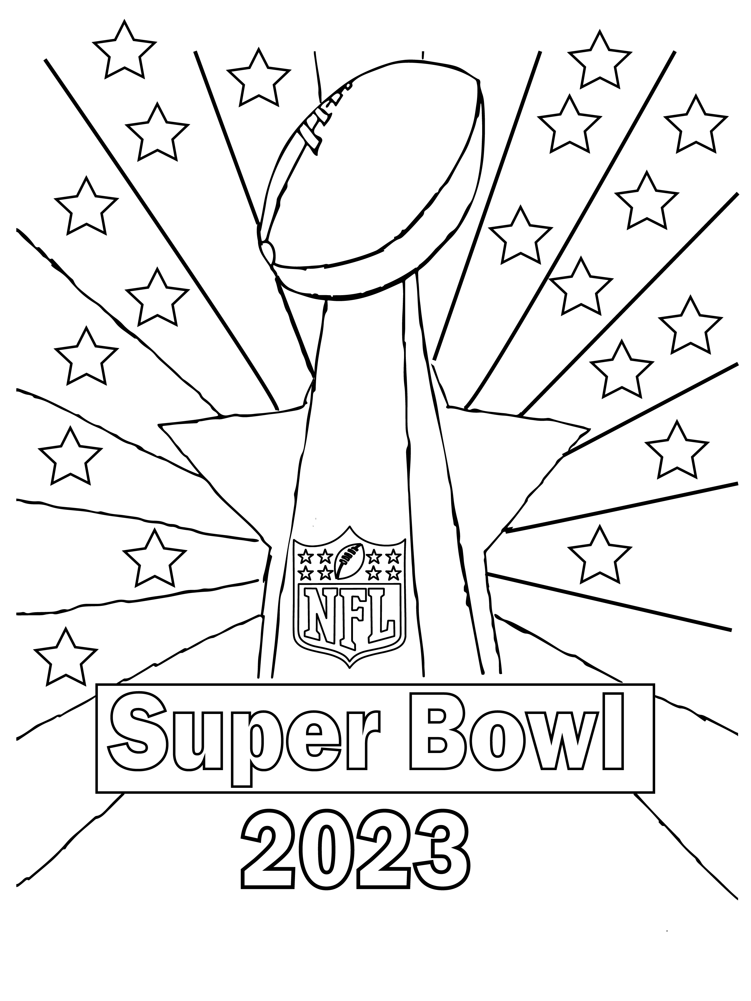 Superbowl Football 2023 Coloring Pages (Super Bowl) NFL