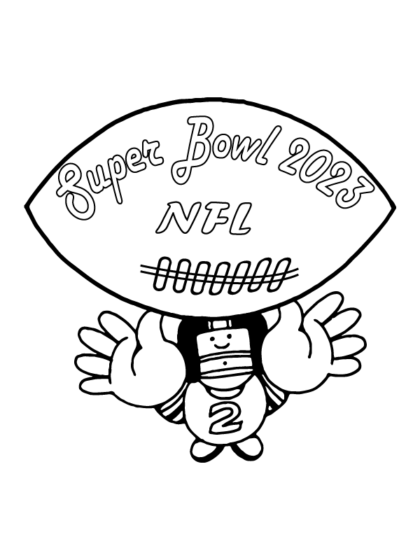 Player of Super Bowl 2023 Coloring Page - Free Printable Coloring Pages