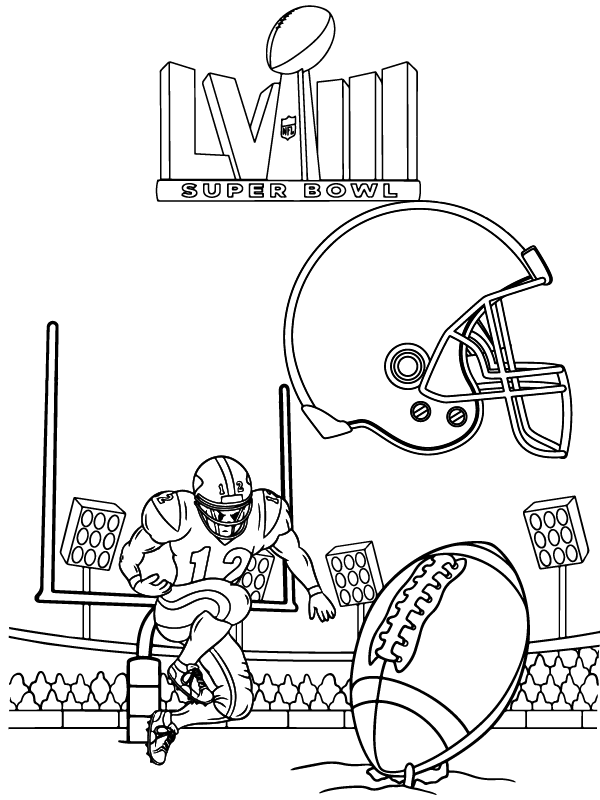 Free Coloring Super Bowl Coloring Page Free Printable Coloring Pages