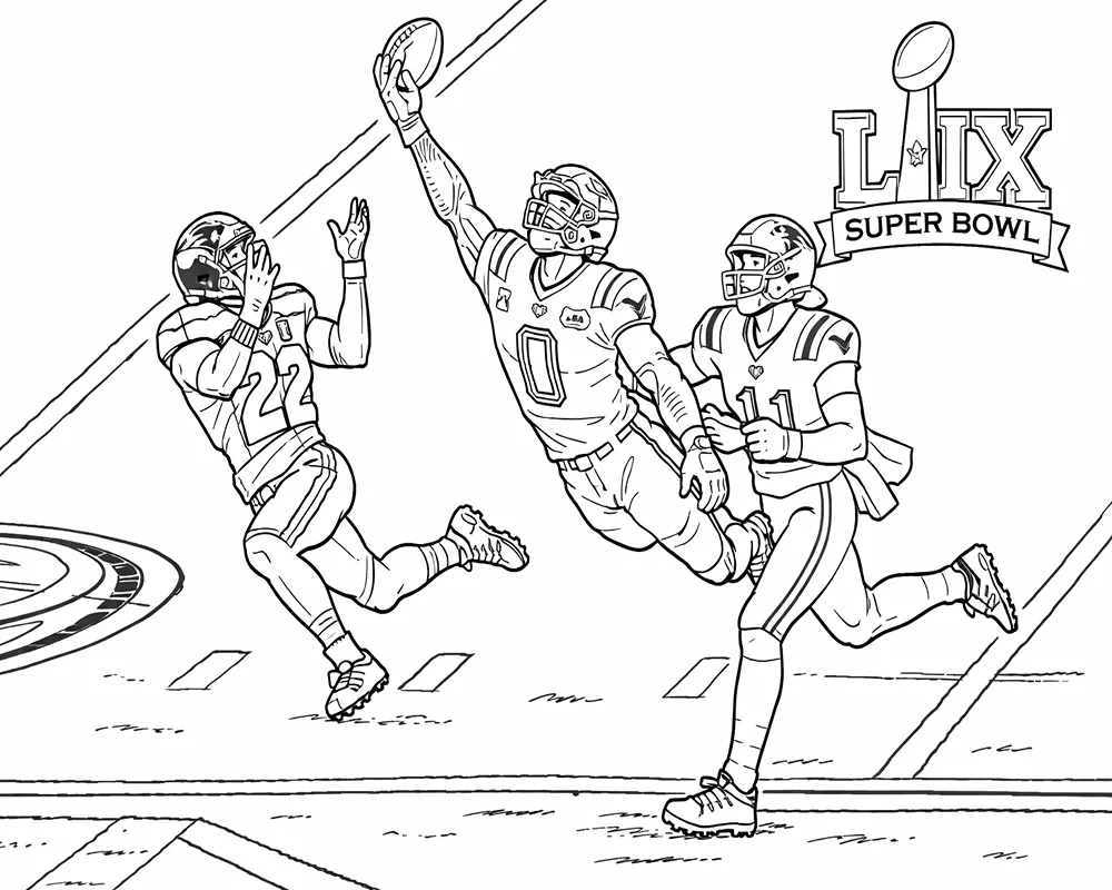 Super Bowl LX 2026 Field Goals Coloring Page