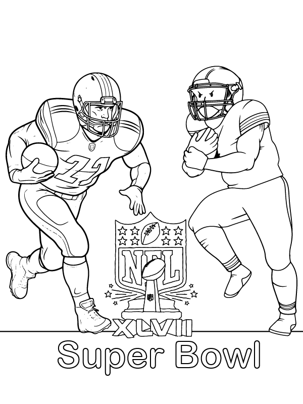 Super Bowl Match Coloring Pages