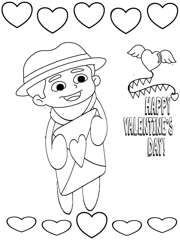 Sweet Valentine Printable For Kids Coloring Pages