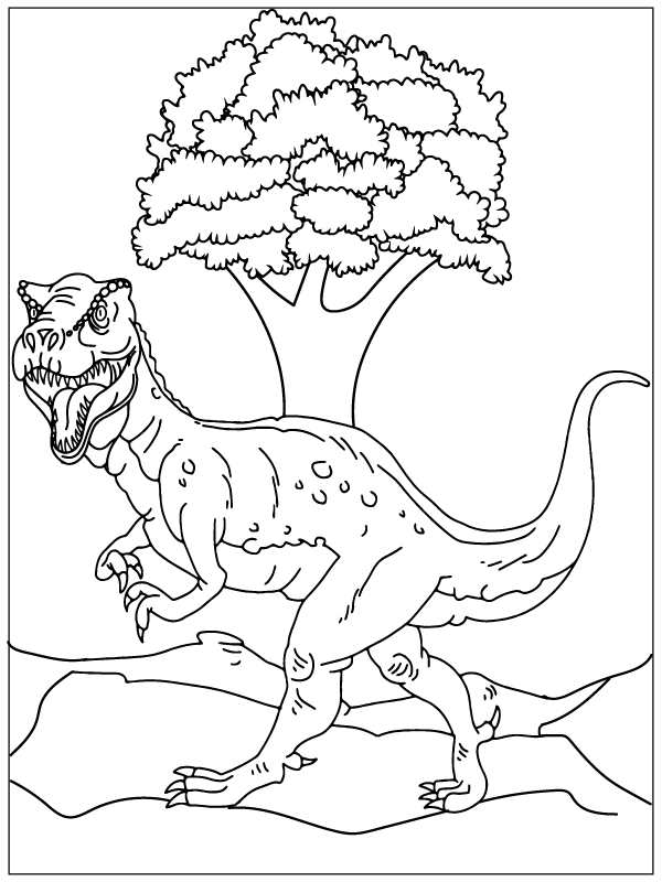 T-Rex Prehistoric World Coloring Page - Free Printable Coloring Pages ...