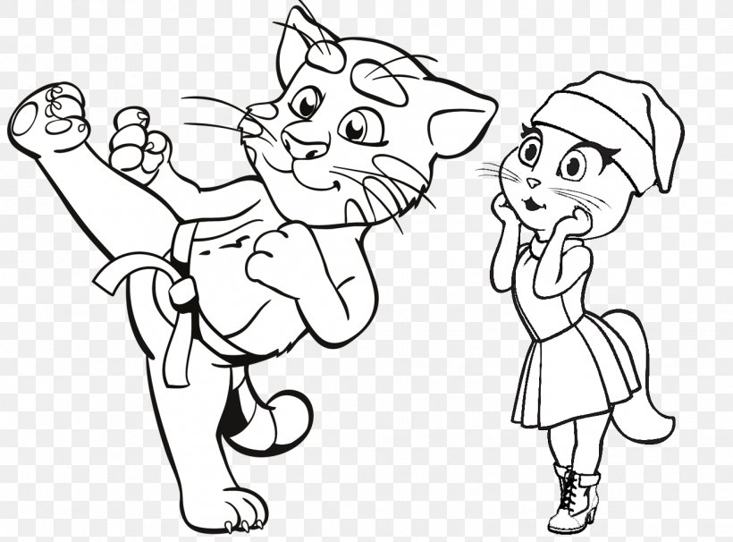 Talking Tom And Angela 2 Coloring Page Free Printable Coloring Pages For Kids